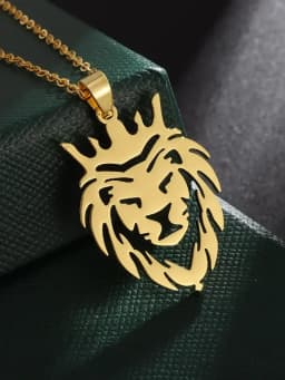 Retro Punk Turquoise Bull Head Pendant Necklace for Men Fashion Hip Hop Motorcycle Riding Trend Cool Personalized Jewelry