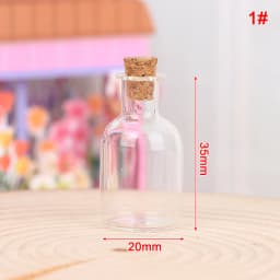 1Pc 1:12 Dollhouse Miniature Vase Glass Candy Jar Simulation Candy Bottle Flower Plant Vases Model Doll House Decor Toy