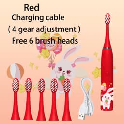 Kids Sonic Electric Toothbrush Rechargeable Smart Timer Colorful Cartoon Teeth Whitening Portable USB Charging Tooth Brush