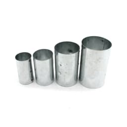 10 Pieces Aluminum Shell Casting Flask with 1 Rubber Sprue Base 20/25/30/35mm Plaster Mold Processing Tools for Jewelry Making