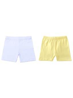 2Pcs Summer Solid Color Kids Leggings Girls Safety Shorts Leggings Girls' Beach Shorts Are Suitable for Children Aged 2-12 Years