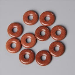 5pcs Natural Big Hole Stone Beads Labradorite Jades Agates Round Donut Pendant For Jewelry Making Earrings Necklace DIY 18CM