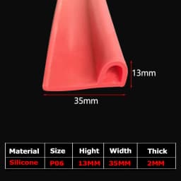 1/5Meter 9 Shape Auto Rubber Seals Car Door high temperature Oven Steam Doors Window Silicone P-Type Weather Strip