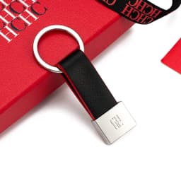 CH Leather Keychain Fashionable Simple Unique Printed Design Fashion Keychain Gifts Jewelry Niche High-end Luggage Accessories