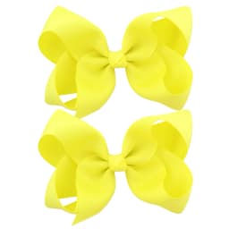 2PCS/Lot 4Inches Solid Colors Hair Bows With Hair Clips For Girls Gift Boutique Ribbon Bows DIY Hair Decor Kids Hair Accessories