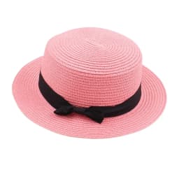 Women's British-Style Summer Hat Simple Small-Brimmed Straw Hat Korean-Style Bow-Knot Flat-Top Sun Hat Popular Women's Straw Hat