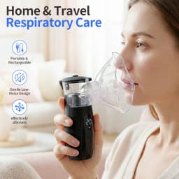 Mesh Nebulizer Portable Inhaler Machine Smart Timer Silent Atomizer for Kids Adult Rechargeable Home Medical Respiratory Care