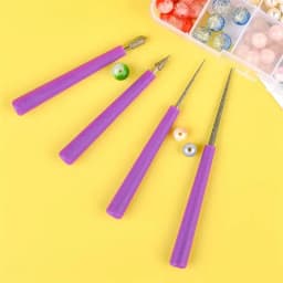 1/4 Pcs Diamond Tipped Bead Reamer Burr Beading Hole Enlarger Tools Puncher for DIY Jewelry Making Glass Bead File Reamer Tools