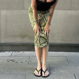 Combhasaki Women Summer Y2K Vintage Serpentine Snake Pattern Print High Waist Midi A Line Skirt Party Club Streetwear