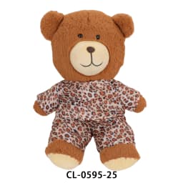 42cm Plush Bear Clothes Cartoon Print Shirt & Shorts Set, Casual Summer Outfit for 16-18 Inch Teddy Bear & Plush Dolls Toy Gift
