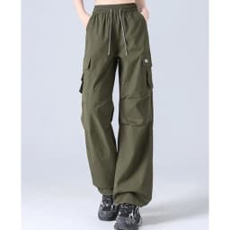 Stylish High Waist Cargo Pants Waterproof Quick Dry Casual Outdoor Hiking Pants with Drawstring