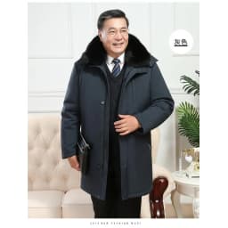 Men's Down Coat And Parkas Windbreaker Puffer Jacket Overcoat Winter Padding Man White Goose Down Jacket Removable Liner HXY1273