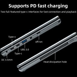 BYONE 11+11 Inch Dual Screen Laptop Intel Core I3 Gaming Laptop Dual Touch Screen Win11 Office Computer Tablet PC Notebook WiFi6