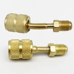 2pcs R410A Adapter 5/16 inches SAE Female to 1/4 inches SAE Male Flare for Air Conditioners HVAC