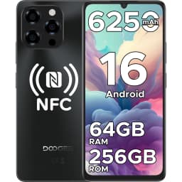 Global Version DOOGEE Note58 Pro Smartphone 6.75" HD+ Display 32GB(8+24) 256GB 6250mAh Battery NFC Android 15 Mobile Phone