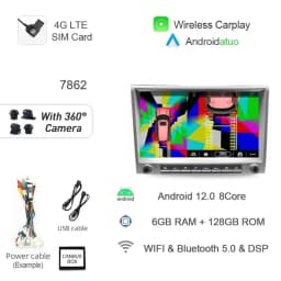 7862 720P Auto Android 13 12G+256G Car Radio GPS Player 4GB Carplay Navigation Autoradio For Porsche Cayman 911 987 Boxster 997