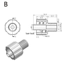 Luer Thread 1/4-28UNF Adapter PP Plastic Air Valve Pipe Dispensing Glue Subpackaging Syringe Barrel Fitting Connector