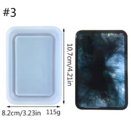 Photo Frame Resin Art Shaker Mold Creative Card Pendant Clear Quicksand Silicone Mold DIY Crafts Casting Epoxy Mold for Keychain