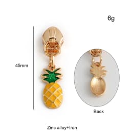 10/30/100PCS Cute Enamel Bee Sunflower Cherry 5# Zipper Puller Slider Heads For Tape Purse Bags Hangbag Charm Gift Accessories