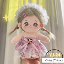 Cute Dress Up Jk Uniform Clothes for 20cm Cotton Plush Lolita Cross Dressing Clothing Skirt Fashion Casual Suit Socks Girl Toys