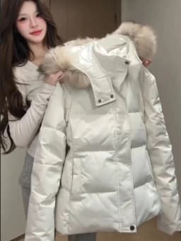 Detachable Faux Fur Collar Hooded Cotton Jacket Thickened Warm Winter Short Coat For Women Korean Slim Versatile Outerwear