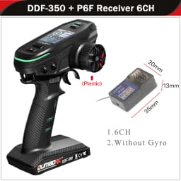 DUMBORC DDF-350 10CH RC Remote Controller 2.4G Digital Radio Transmitter Gyro Receiver for Drift Car Tank Boat Robot Toy Wltoy
