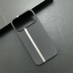 Contrast Clash Color Carbon Fiber Thin Matte Case for iPhone 17 Pro Max 16 15 14 13 12 11 Stripe Pattern Shockproof Bumper Cover
