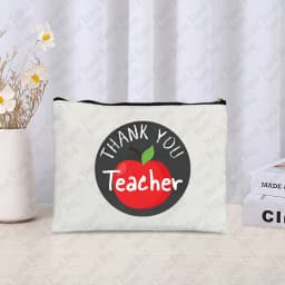 Teacher Cosmetic Case Back To Shool Gift Trendy Zipper Makeup Bag Pouch Thank You Teachers Gifts Pencil Case Lipstick Storage