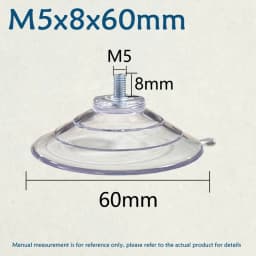 M4 M5 M6 M8 Transparent Suckers With Screw PVC Plastic Sucker Pad Holder Turn Nut Glass Table Tops Storage Tool Hooks