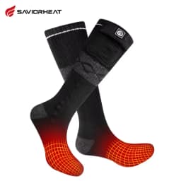 Savior Heat Battery Electric Heated Socks For Men Winter Warm Outdoor Sports Rechargeable Thermal Socks Foot Women For Cycling