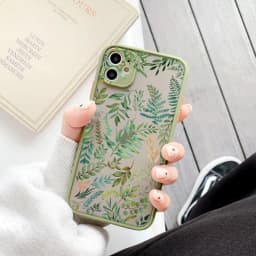 Palm Tree Leaves Plant Flower Phone Case for iPhone X XR XS 17 15 11 12 13 14 Pro Max 16 15 14 Plus Back Shockproof Cover Funda