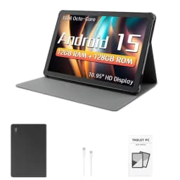 2026 New 11 Inch Android 15 Tablet PC, Unisoc T606 Octa‑Core,12GB(6+6 Virtual RAM)+128GB ROM (1TB Expandable),8000mAh Battery,2MP Front+13MP Rear Camera,Dual WiFi,Bluetooth 5.0,Dual‑Speaker Tablet for Gaming Reading,Support Fast Charging