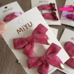Japan-Korea Popular Fabric BB Hair Clips Set Bow Side Clips for Girls Daily & Party Hairpins Rose Bow Fabric Side Clips