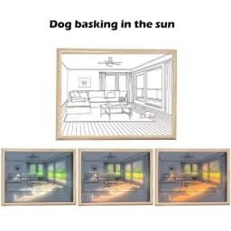 Creativity Night Light Simulation Gift Sunset Mood Photo Frame Lamp INS Anime Painting Led Lights Decoration Lighting