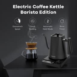 SMANG 1200W Gooseneck Electric Kettle 1L Temperature Control Coffee Kettle Pour Over Coffee Kettle Rapid Heating Kettle