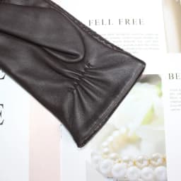 New Women's High end Sheepskin Gloves Touch screen Fashion Sheepskin Woven Warm Wool Knitted Lining Leather Driving Gloves