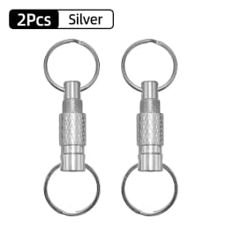 Dual Split Detachable Keychains Key Ring Quick Release Portable Metal Key Holder For Handy Outdoor Tool Accessories Mini Buckle