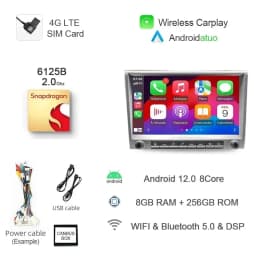 7862 720P Auto Android 13 12G+256G Car Radio GPS Player 4GB Carplay Navigation Autoradio For Porsche Cayman 911 987 Boxster 997