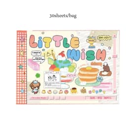 Mr. Paper Duplex Sticker Book 30Pcs, Korean Cute Style Creative Handbook Material for Calendar Card Album Scrapbooking Decor