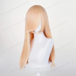 60cm Long Straight Cosplay Synthetic Wig With Bangs Golden Yellow Green Blonde Purple Heat Resistant Hair Anime Wigs + Wig Cap