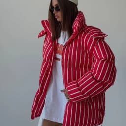Fashion Printed 2026 Women's Winter Down Jacket With Hood Zipper Slim Long Sleeve Warm Thicken Quilted Padded Jackets Outerwears