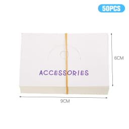 50pcs White Craft Hang Tag Card Display Cards For Necklace Bracelet Earrings Ear Studs Cardboard Package Hair Clips Wholesale