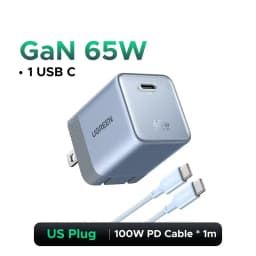 【Ultra Mini-US Plug】UGREEN Nexode Air 100W 65W 45W GaN Charger PD3.0 QC4.0 PPS For Macbook Laptop iPhone 18 17 Samsung S26 iPad