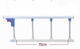 Elderly Bedside Guardrail Hospital Quality Folding Bed Guard with Heightened Auxiliary Rails for Extra Support