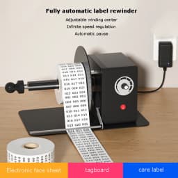 Desktop Small Winding Machine Label Rewinder Full-Automatic Rewinder For Self-Adhesive Coated Paper Mini Electric Label Rewinder