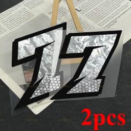 2PCS 5CM Holographic Number 0-9 Sticker Set, Waterproof Vinyl Decal for Car Motorcycle Body