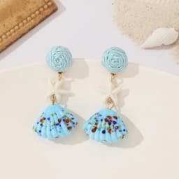 Cute Octopus Earrings Creative Glass Octopus Long Drop Earrings Unqiue Marine Series Design Earrings Wholesale Custom Packaging
