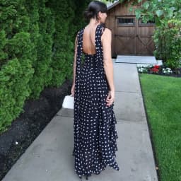 Tuularose Elegant Polka Dot Long Dress Summer Scarf Ribbon Ruffle Halter Pleated Dress Luxury Sleeveless Women's Evening Dresses