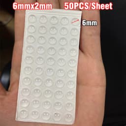 1 Sheet Self Adhesive Buffer Pads Silicone Door Stopper Cabinet Bumpers Wall Protector Furniture Refrigerator Anti-crash Pad