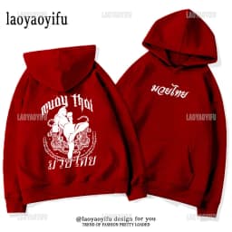 2024 New Muay Thai Sak Yant II Pullover Vintage Muay Thai- Tiger Tattoo Hoodie Alex Pereira Pullover Man Women Casual Sweatshirt